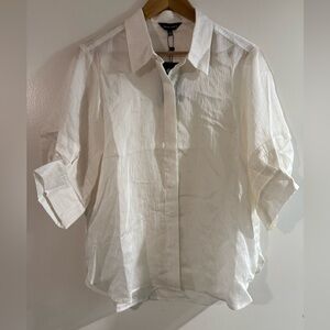 Men's White Casual Shirt